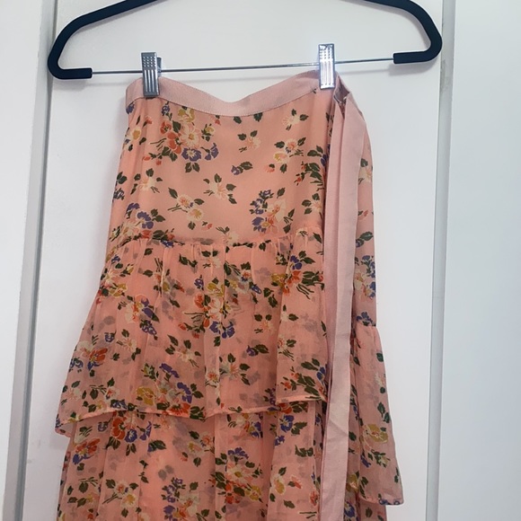 LoveShackFancy Adonis Silk Skirt Pink - Picture 5 of 7